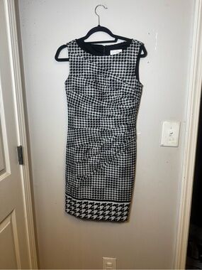 jessica simpson brown gingham dress Jessica Simpson 2.0 Bias Dress in Animal Print main image 0